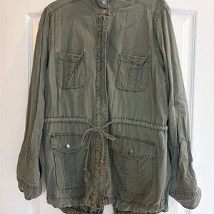 Nordstrom Green Utility Jacket with Drawstring